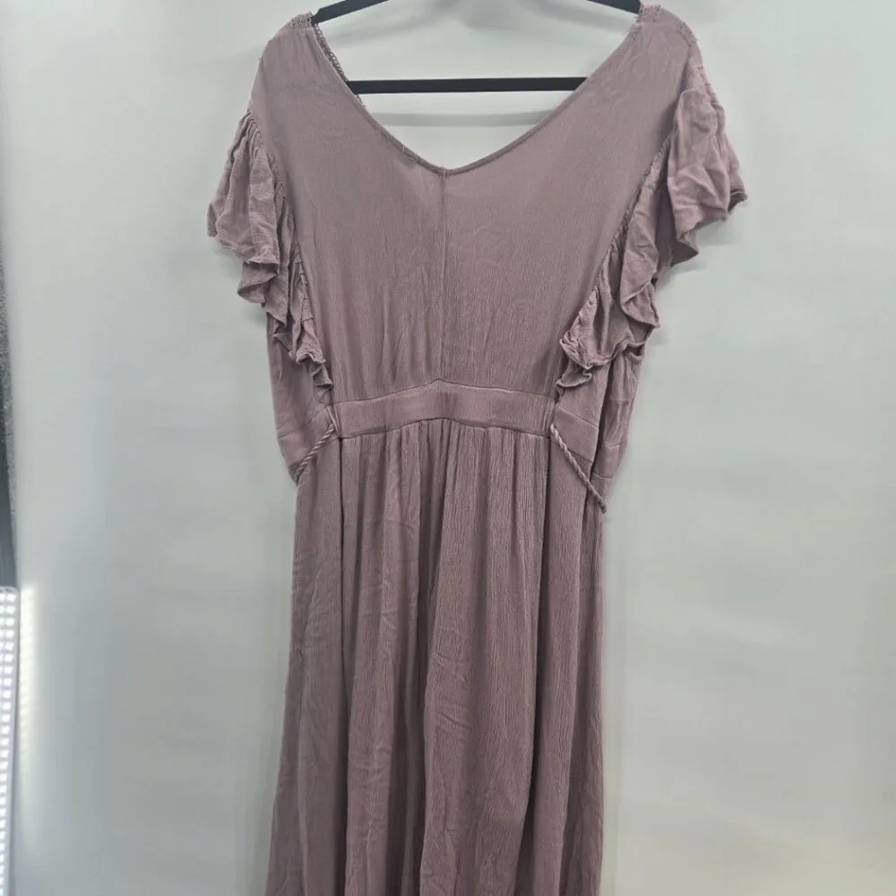 Baltic Born Light Purple Mauve Jennifer Deep V-Neck Tassel Belt Maxi Dress XXXL - Picture 11 of 14